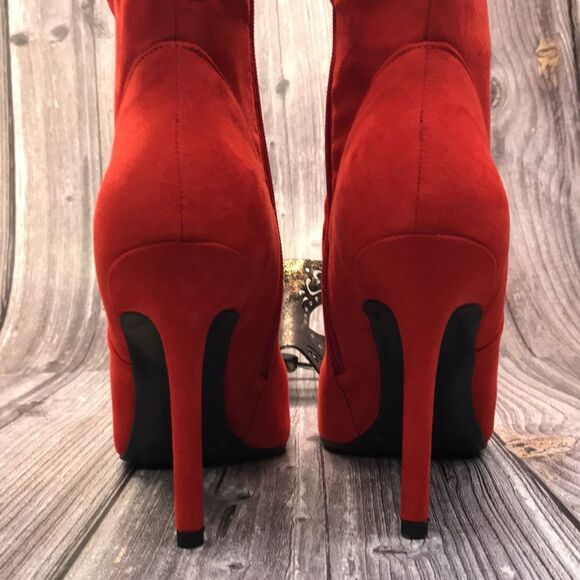 JESSICA SIMPSON Lyndy Red Slouchy Boots 8M - Picture 9 of 15